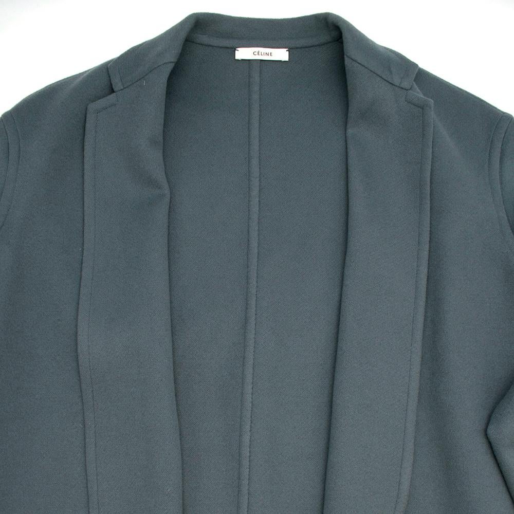 Gray Celine Cashmere Blue Long Coat  XS 36 