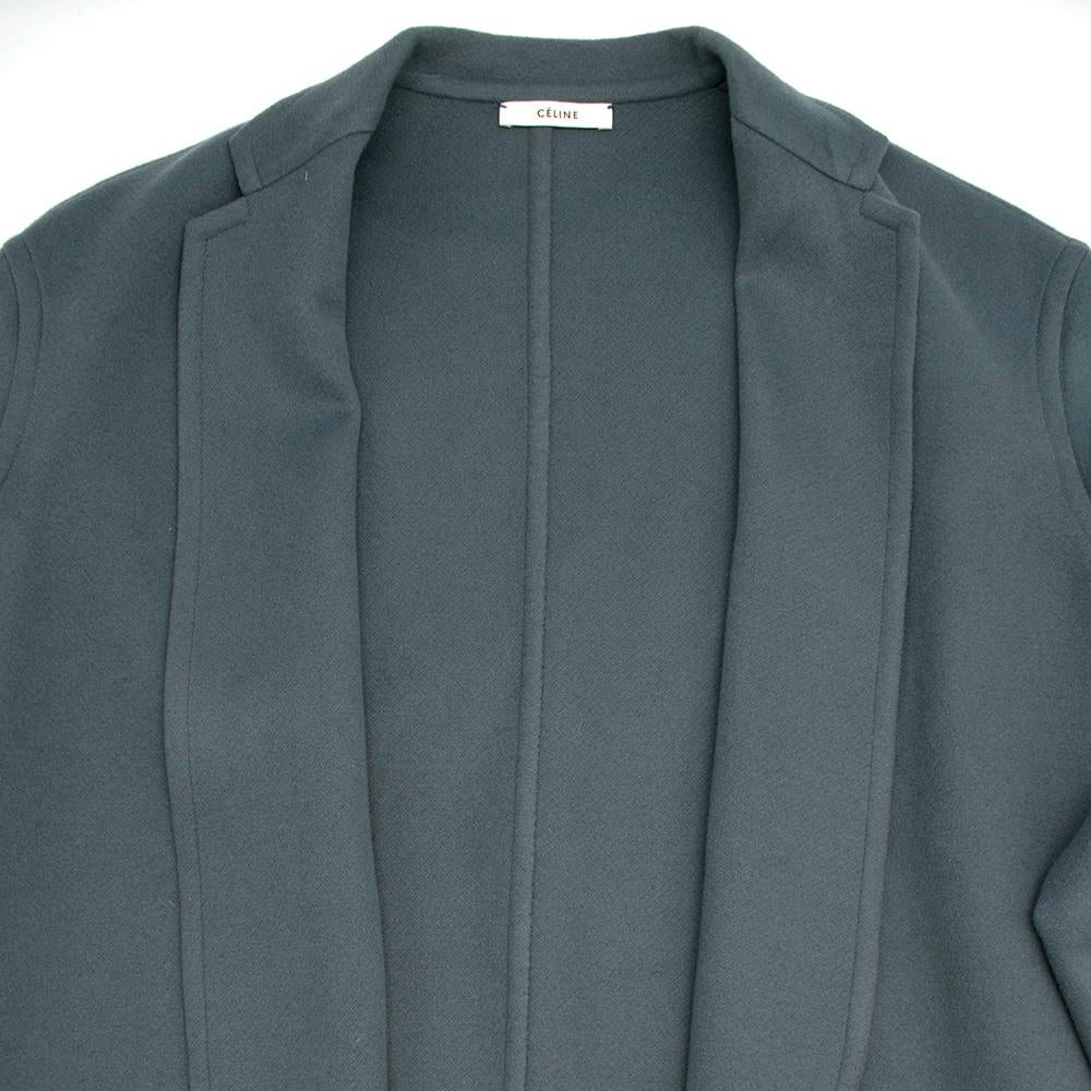 Gray Celine Cashmere Blue Long Coat  XS 36