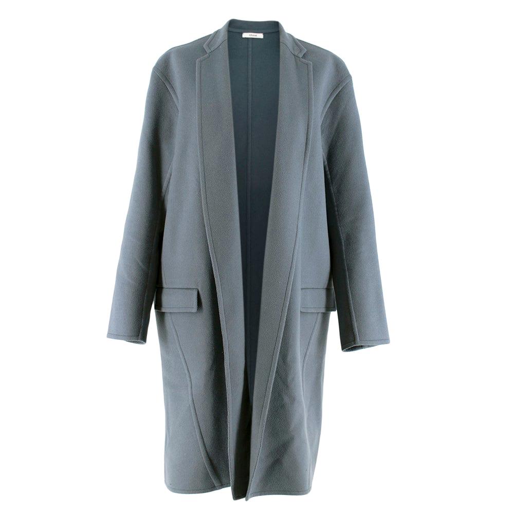 Celine Cashmere Blue Long Coat  XS 36 