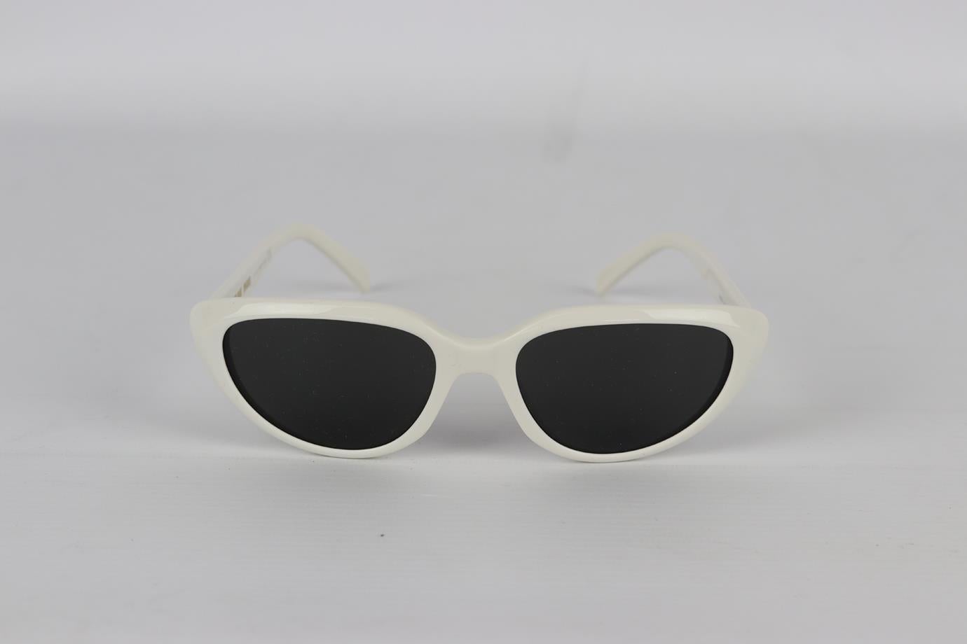 celine cat eye sunglasses white