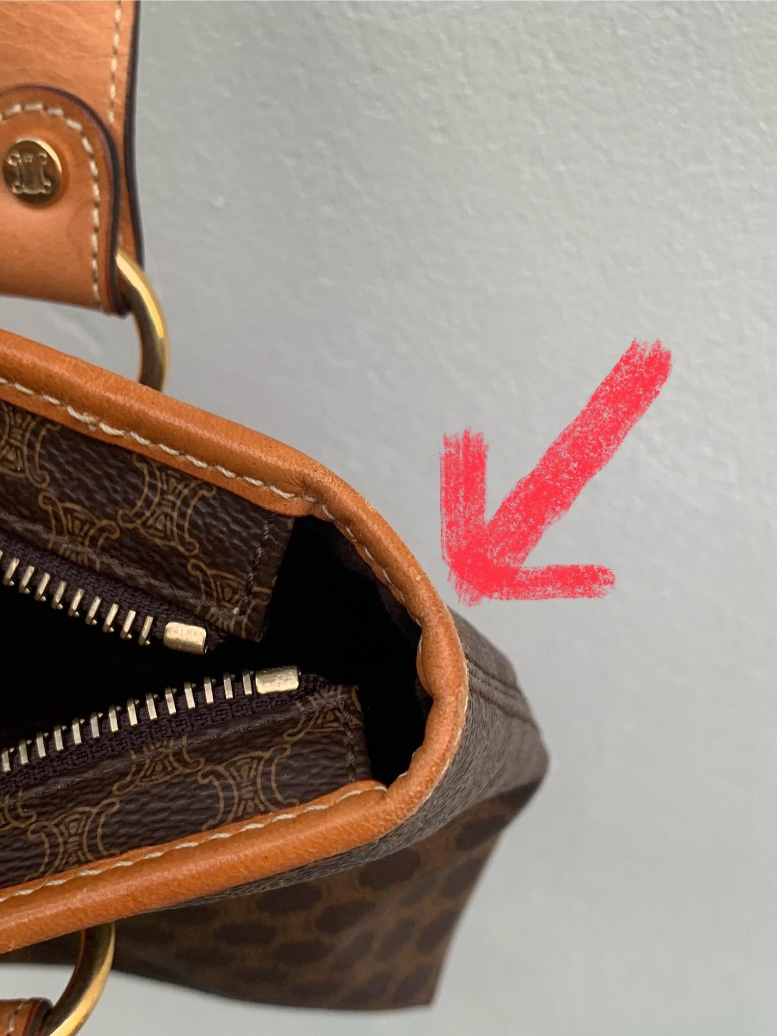 Céline Celine Brown Macadam Shoulder Bag Dark brown For Sale 14