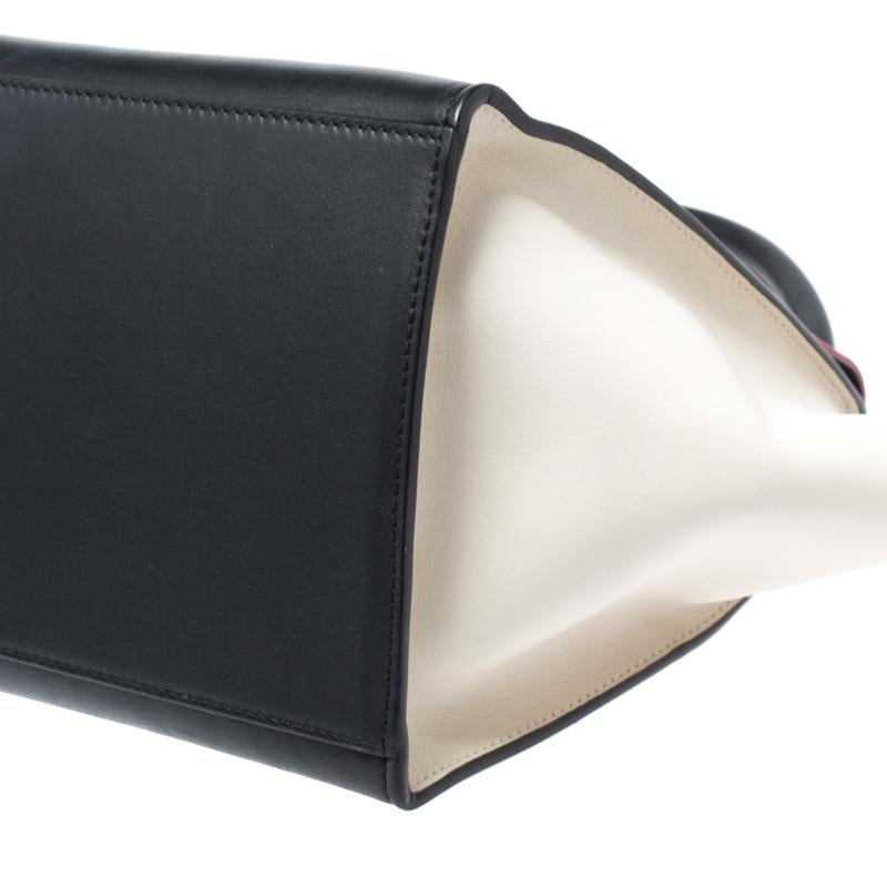  Celine Tricolor Leather Medium Trapeze Bag 3