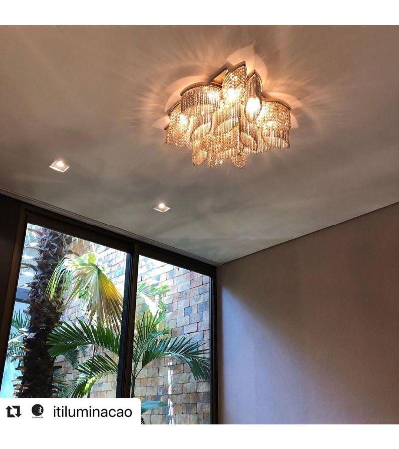 Lampada lampadario in cristallo di Aver in vendita 2