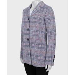 Celine Karierter Blazer aus Baumwollmischung Größe 36