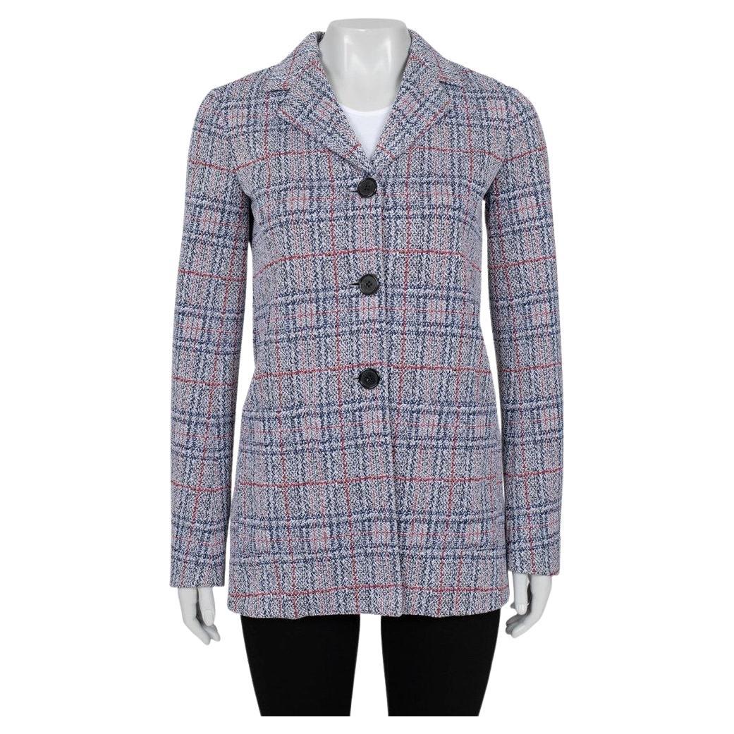 Blazer a quadri in misto cotone Celine taglia 36 in vendita