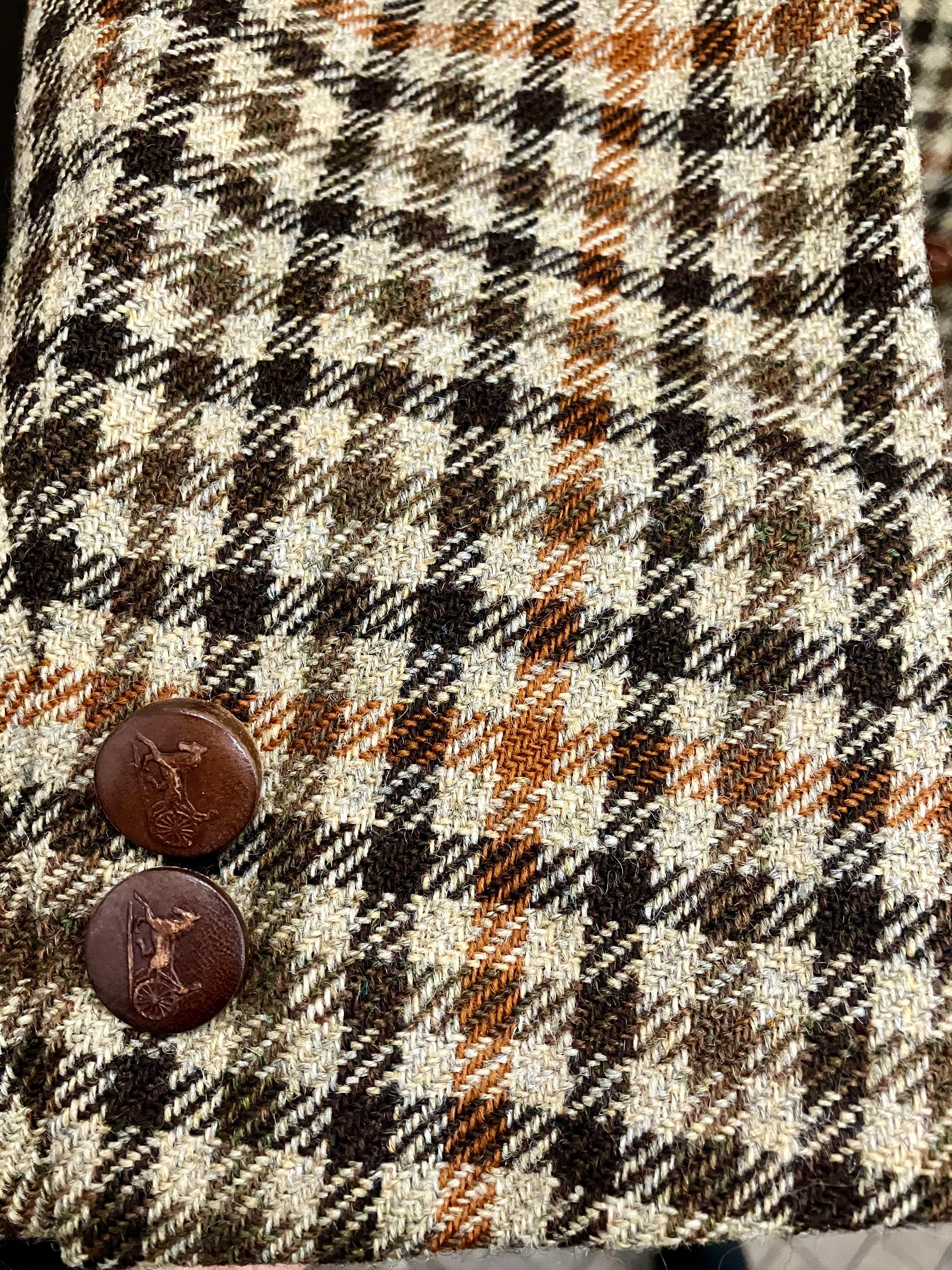 Celine Karierter Wollblazer im Angebot 1