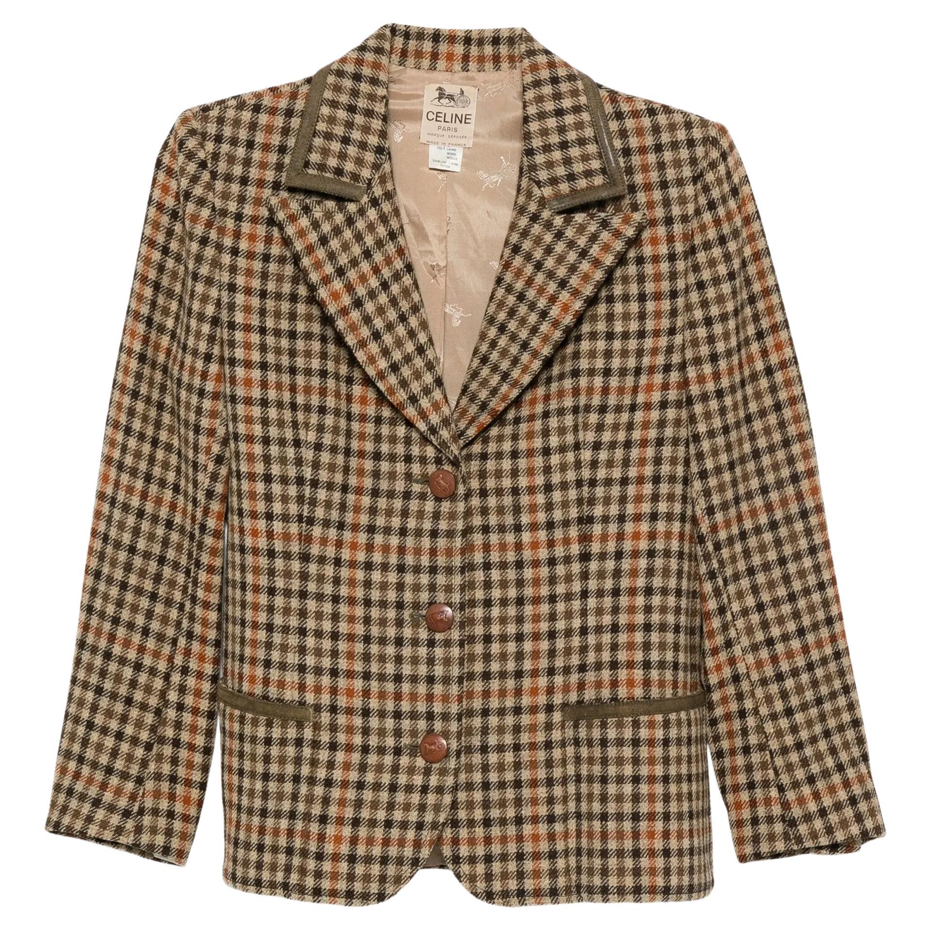 Celine Checked Wool Blazer