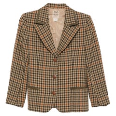 Celine Checked Wool Blazer