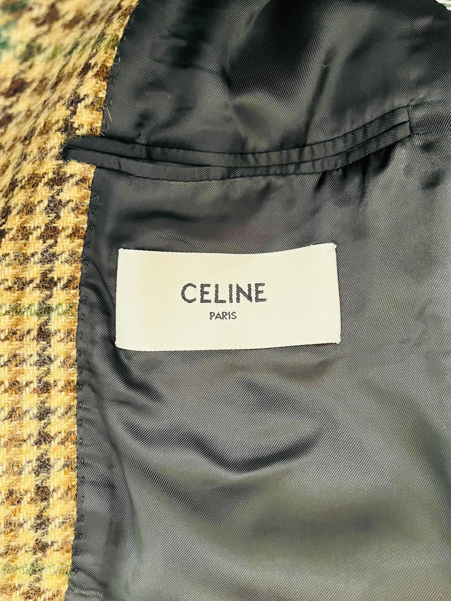 Giacca in lana a quadri Celine in vendita 1
