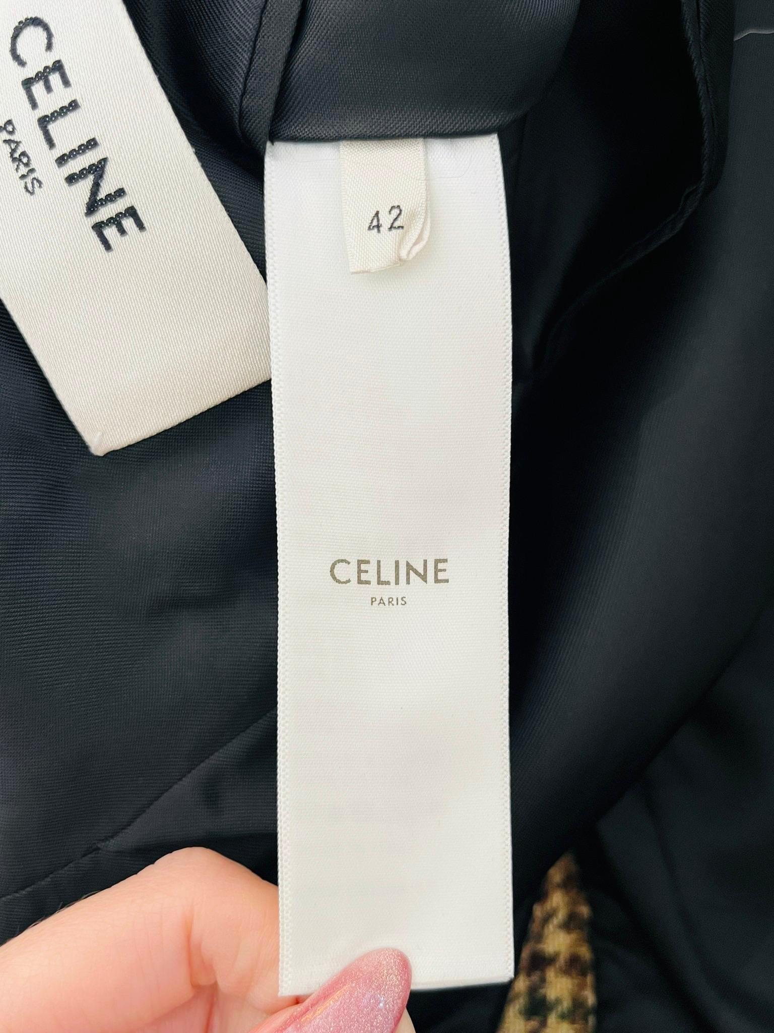 Giacca in lana a quadri Celine in vendita 2