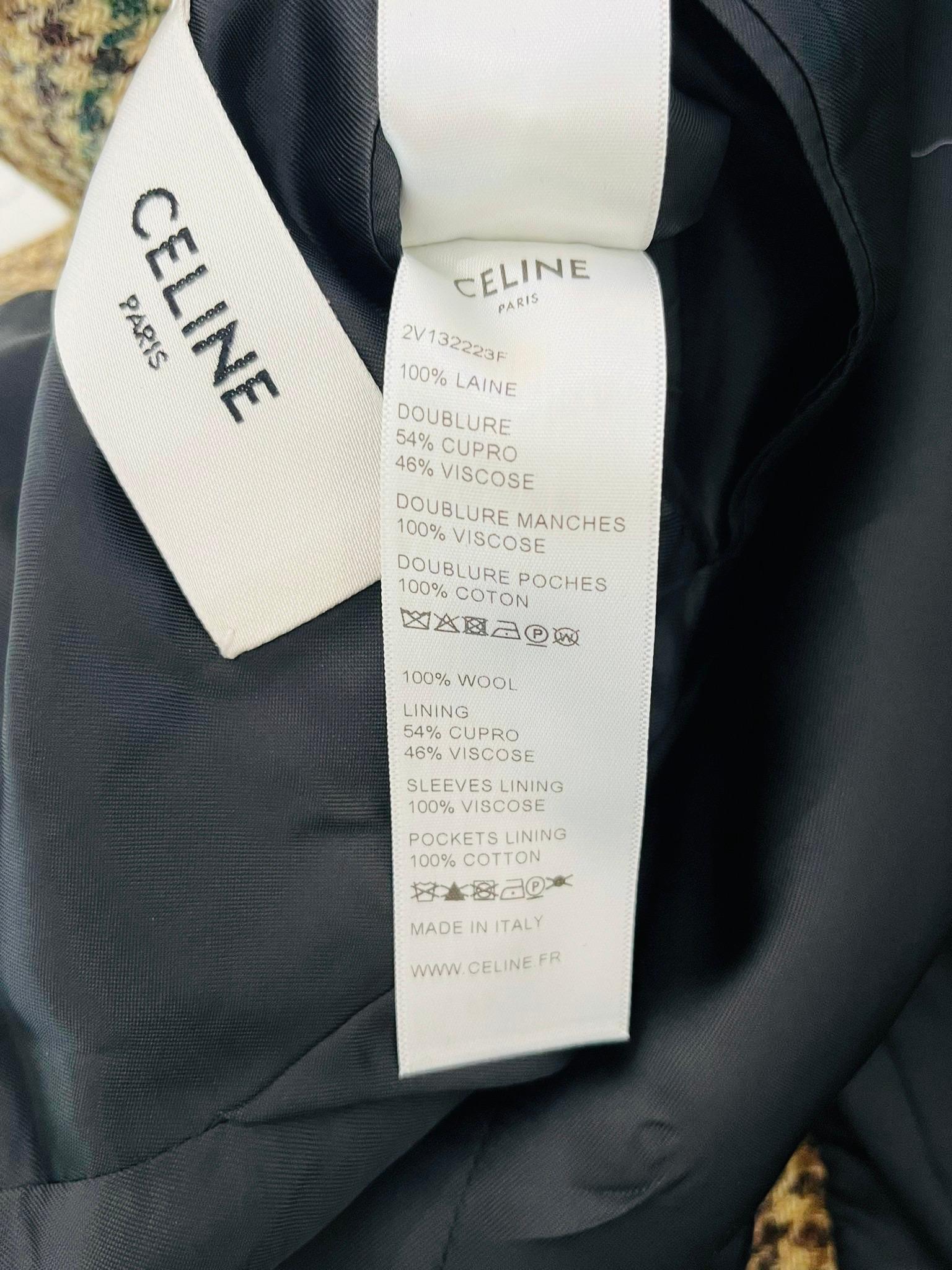 Celine Checked Wool Jacket 3