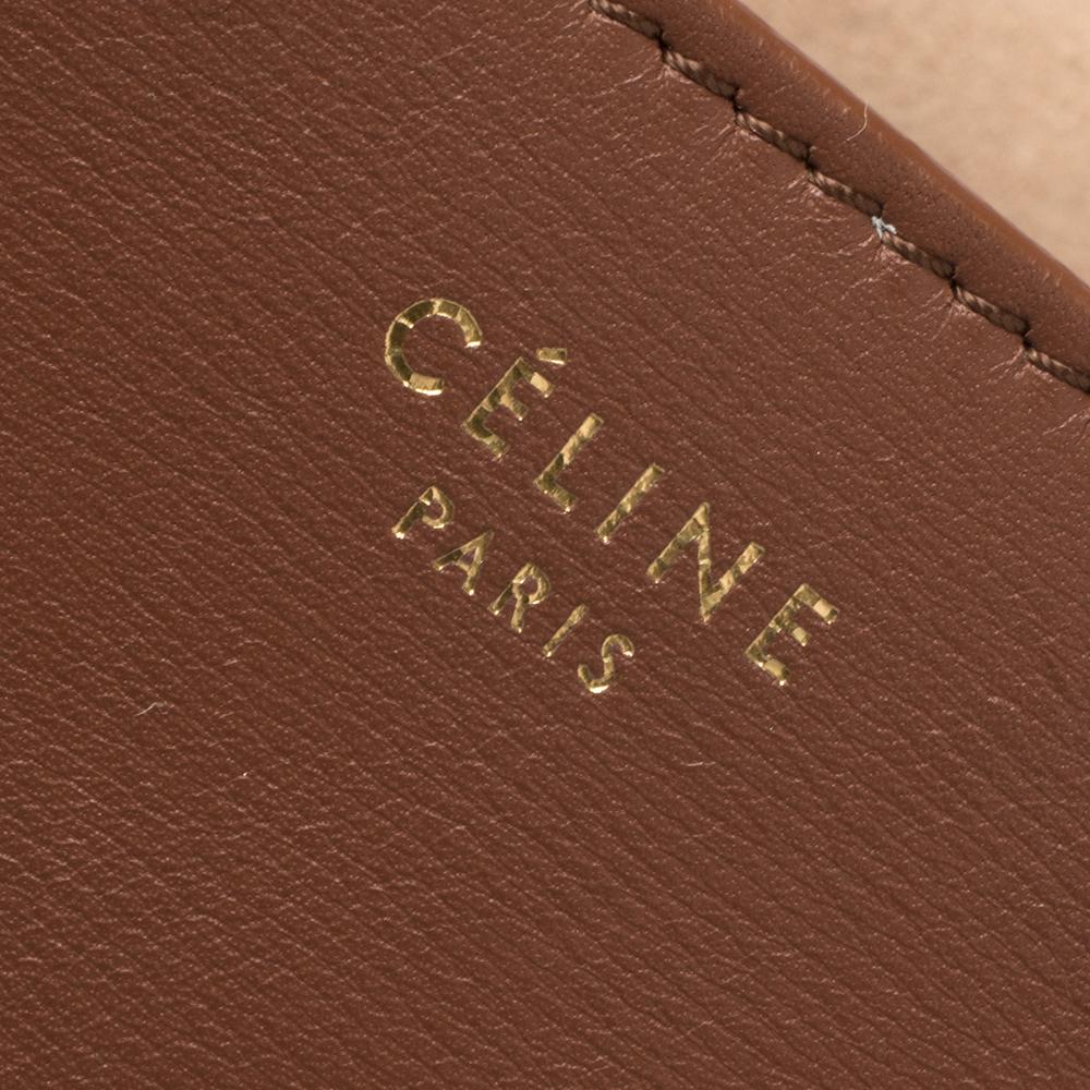 Celine Cinnamon Brown Leather Blade Flap Bag 4