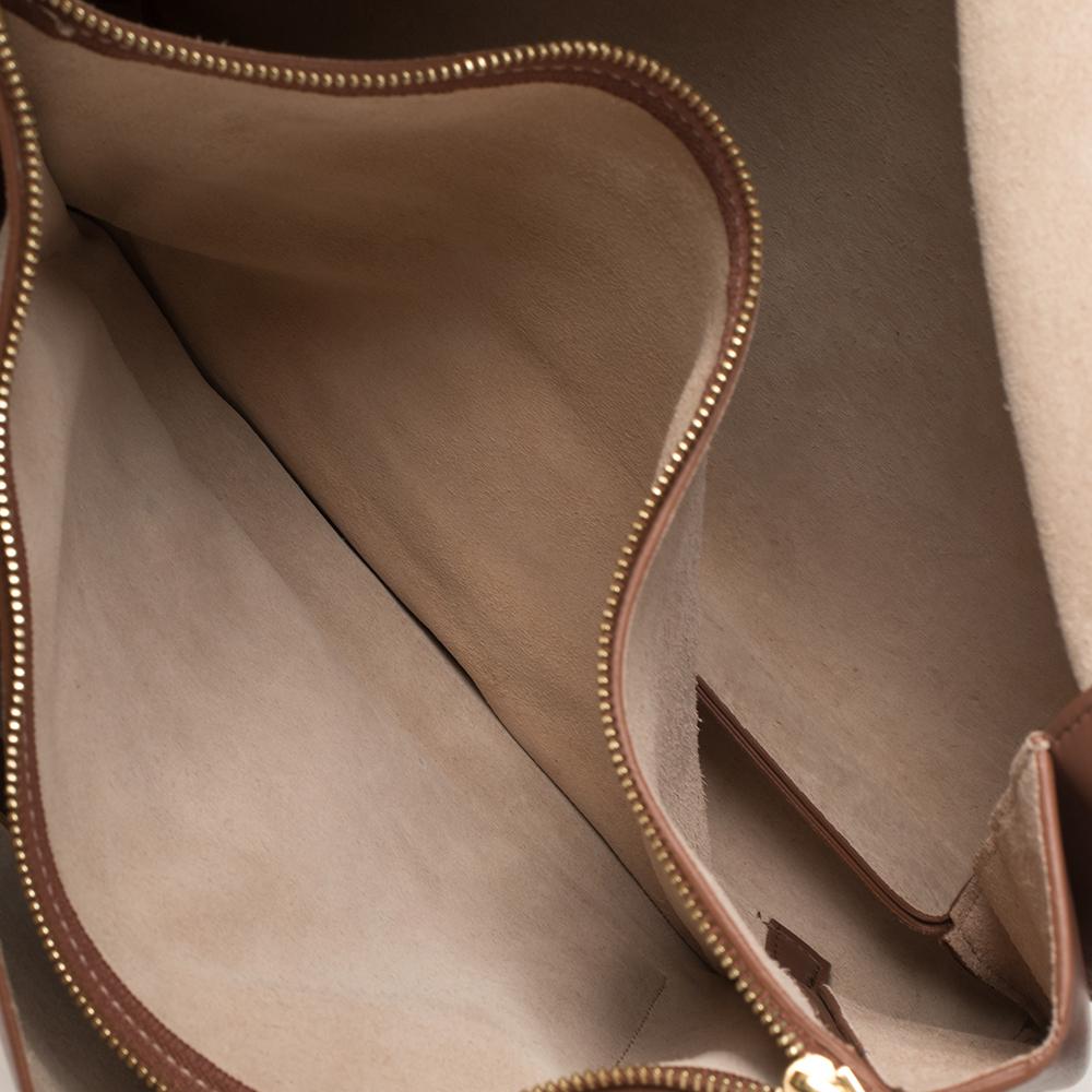 Celine Cinnamon Brown Leather Blade Flap Bag 2