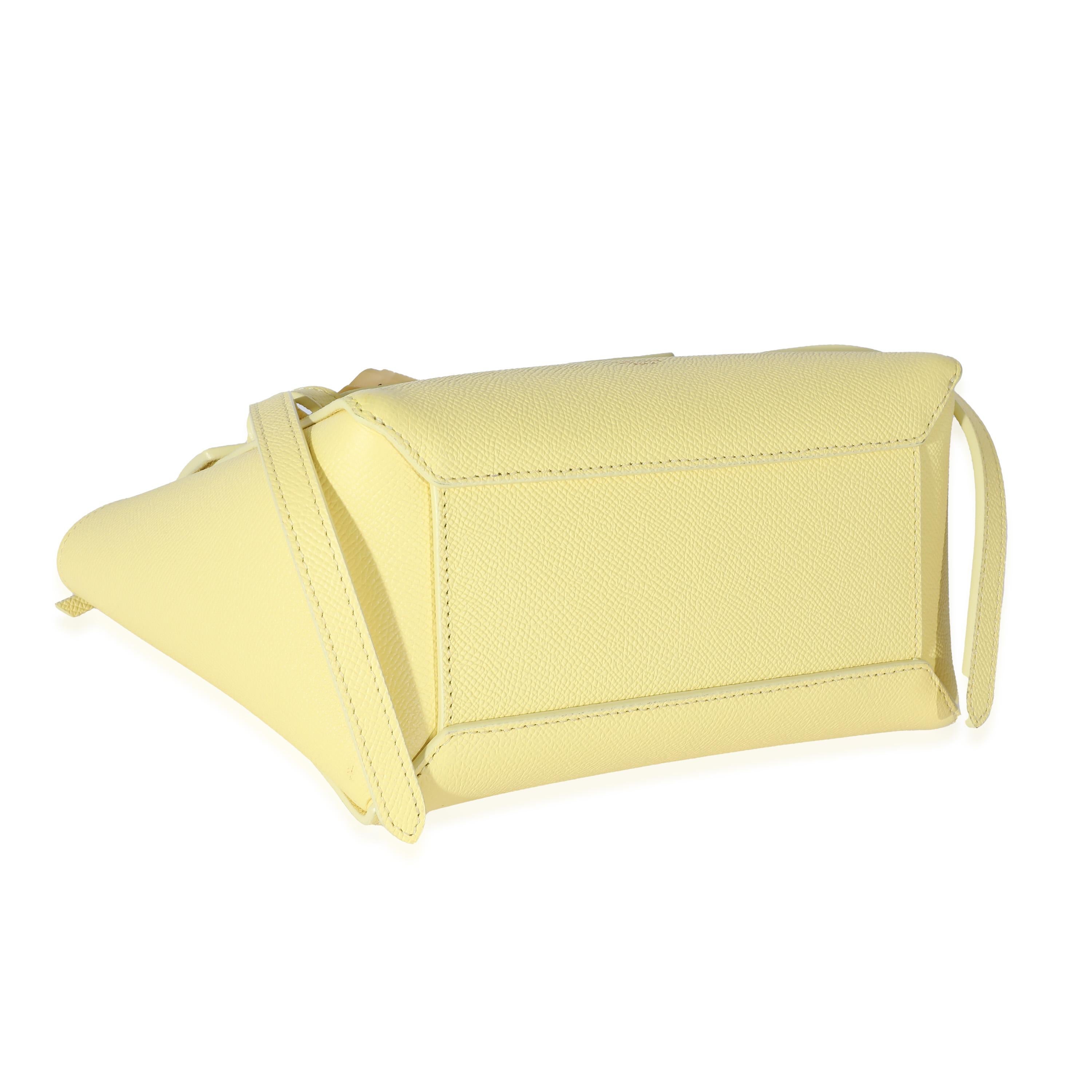 Women's Celine Citron Grained Calfskin Nano Belt Bag For Sale