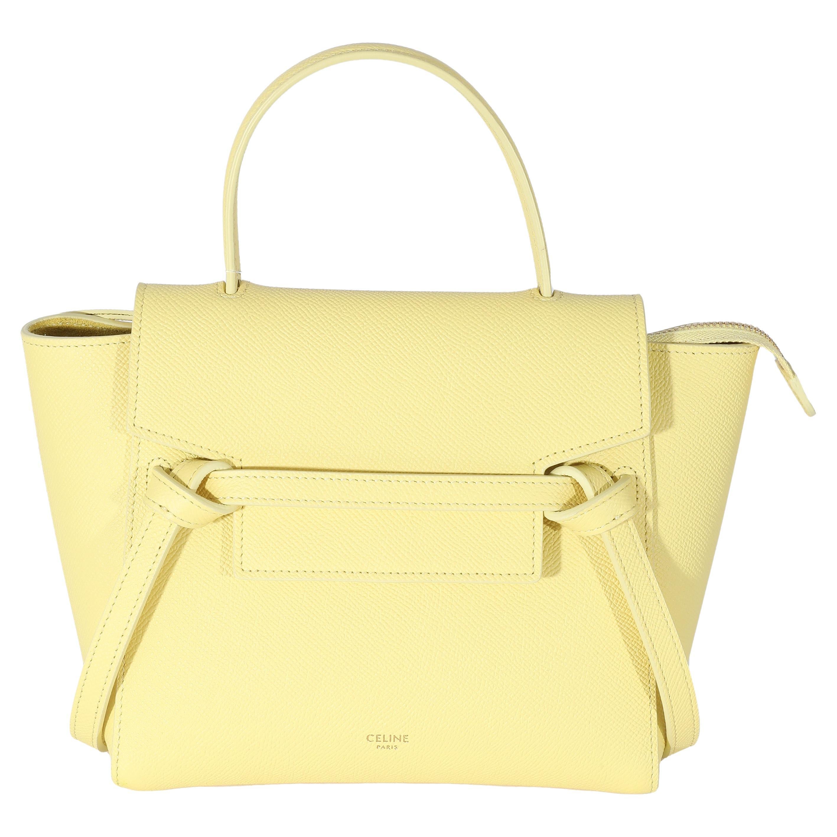 Celine Citron Grained Calfskin Nano Belt Bag