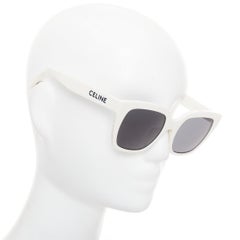 CELINE CL40198F Monochroms white black oversized square frame acetate sunglasses