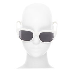 Celine CL40198F Lunettes de soleil en acétate Monochroms blanc noir monture carrée surdimensionnée