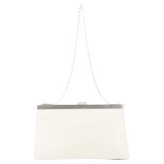 Celine Clasp Chain Clutch Leather