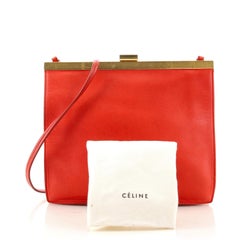Celine Clasp Crossbody Bag Leather Mini