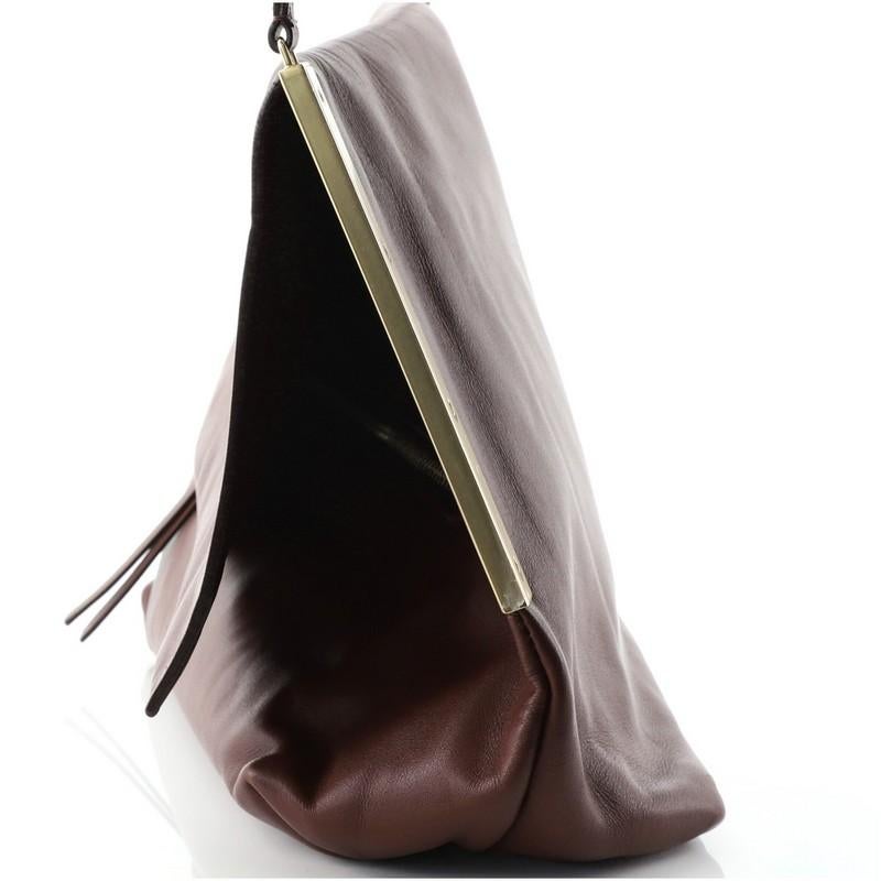 Celine Clasp Flap Bag Leather 5