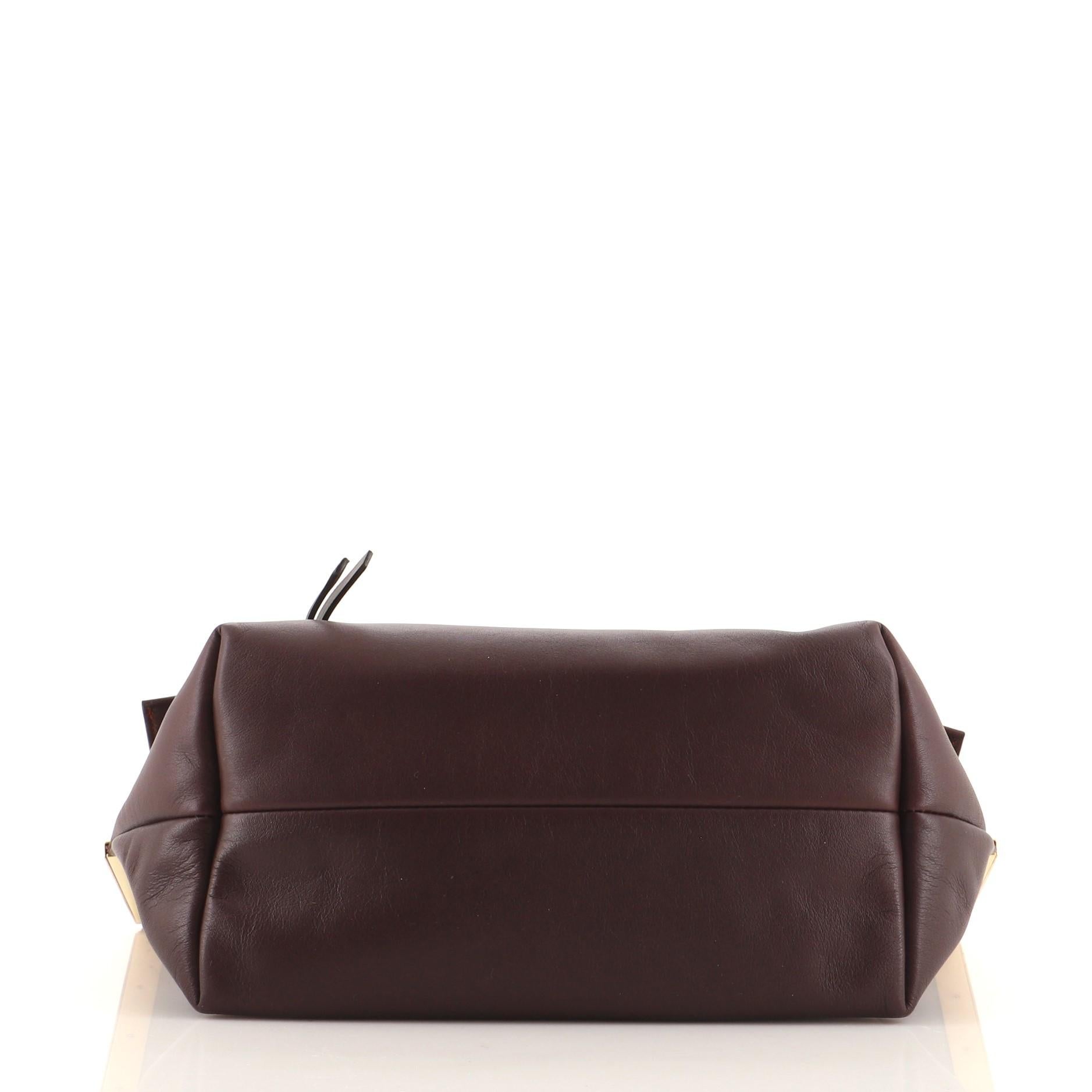 Black Celine Clasp Flap Bag Leather