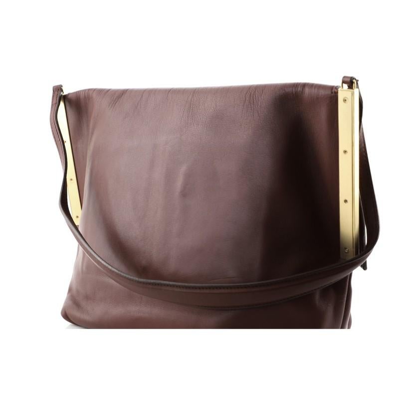 Celine Clasp Flap Bag Leather 2