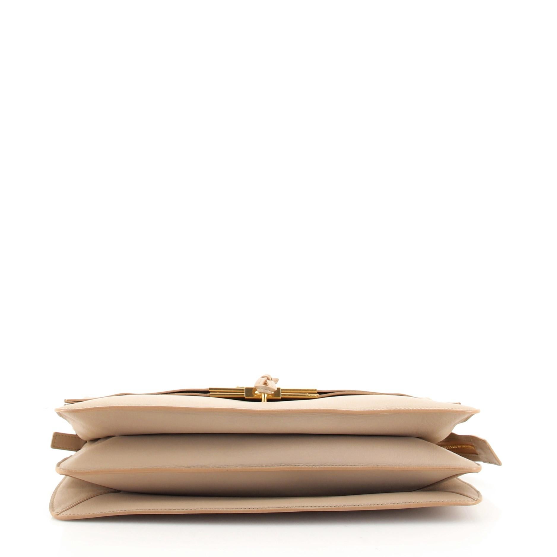 folded leather medium shoulder bag