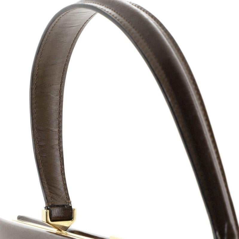 Celine Clasp Top Handle Bag Leather Medium 1
