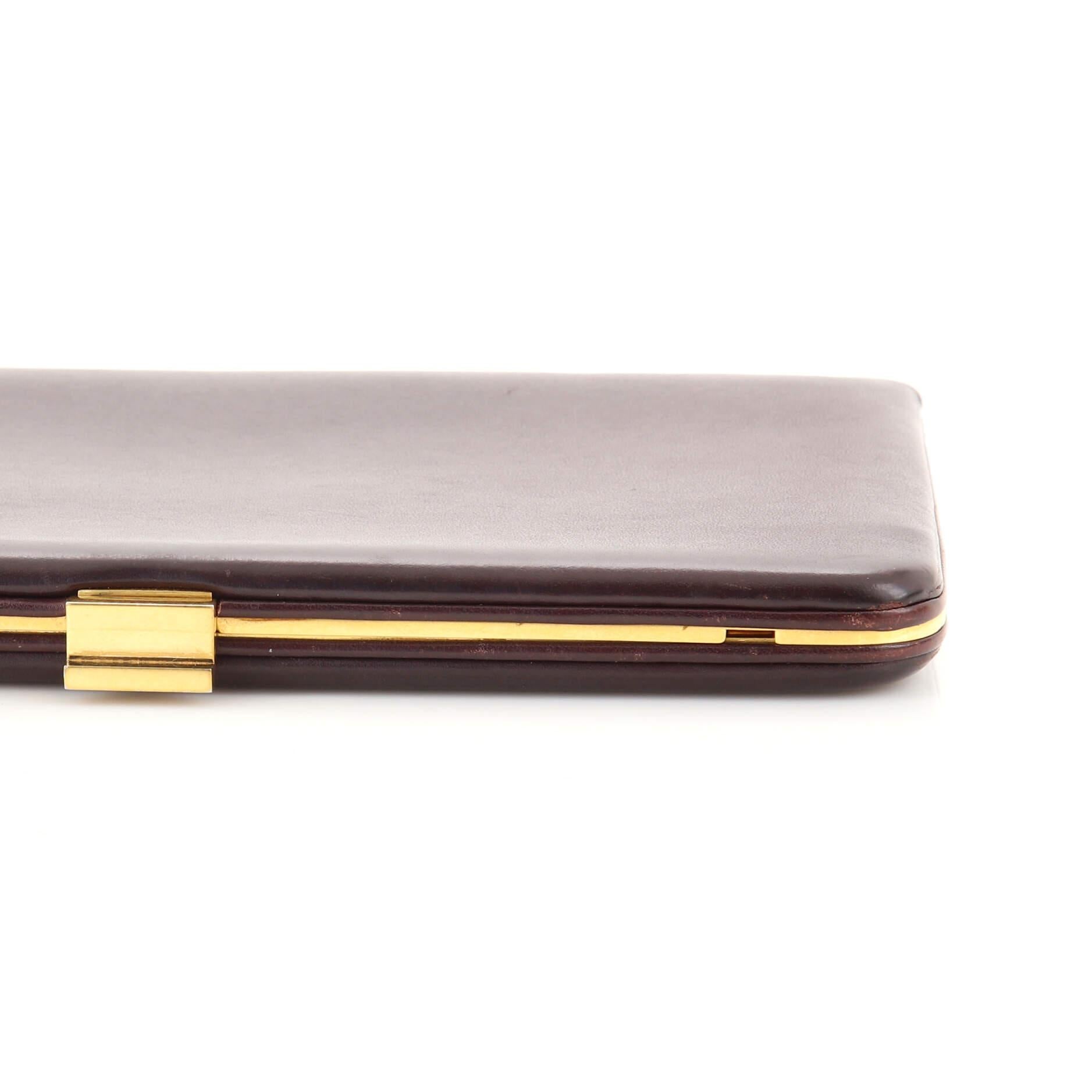 Women's or Men's Celine Clasp Wallet on Chain Leather Large