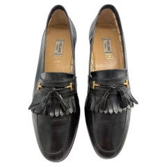 Celine Classic Loafers aus schwarzem Leder, 1980er Jahre