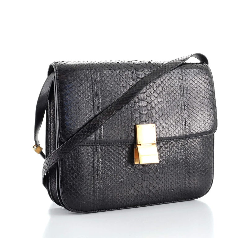 Celine Classic Box Bag Python Large at 1stDibs