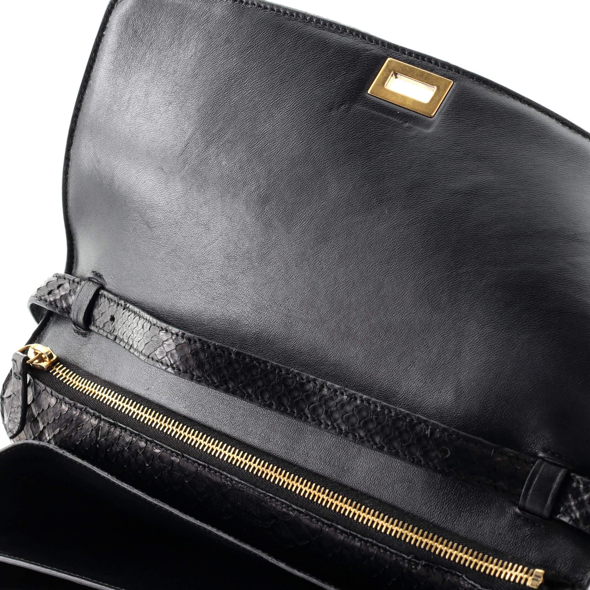 Celine Classic Box Bag Python Large In Good Condition In NY, NY