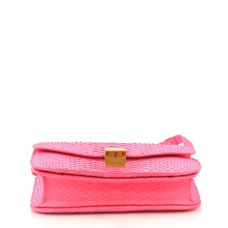 Celine Classic Box Bag Python Medium at 1stDibs