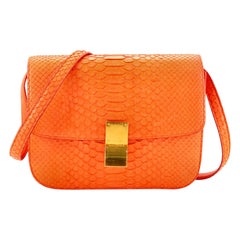 Celine Classic Box Bag Python Medium