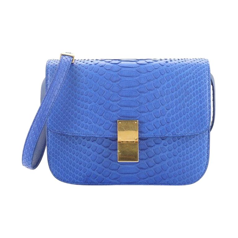 Celine Classic Box Bag Python Medium at 1stDibs