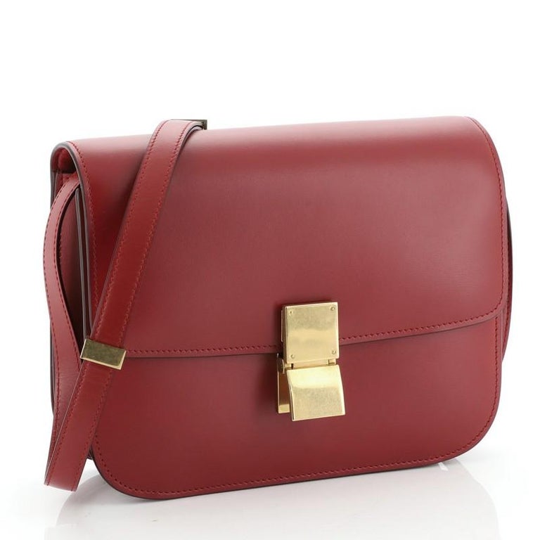 Celine Classic Box Bag Smooth Leather Medium For Sale At 1stdibs