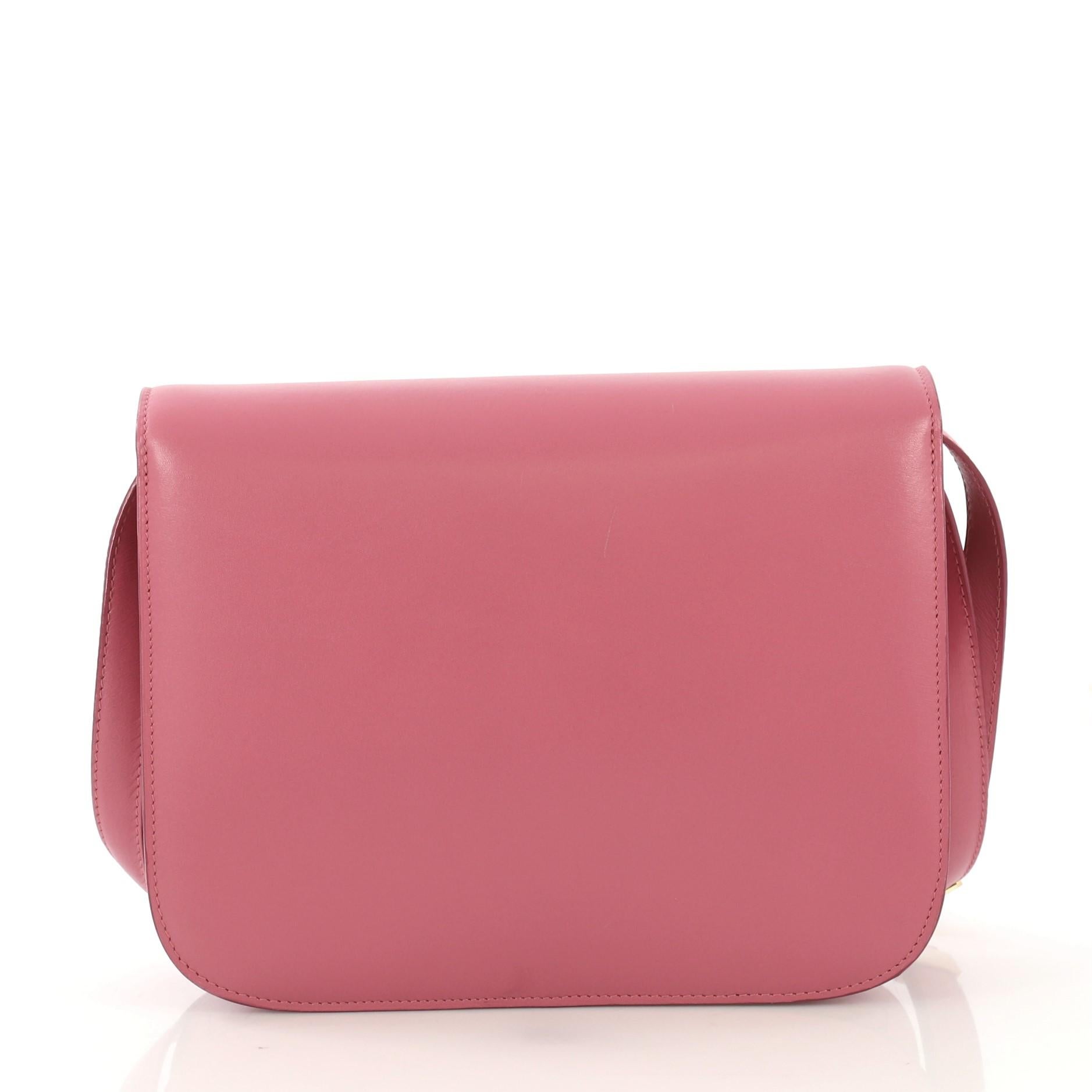 Pink Celine Classic Box Bag Smooth Leather Medium