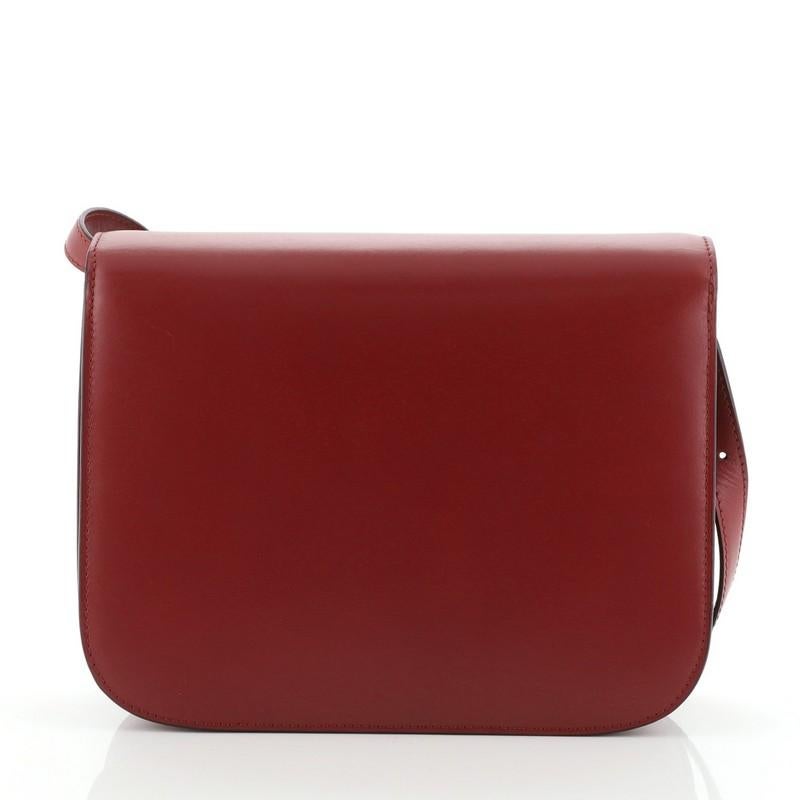 Brown Celine Classic Box Bag Smooth Leather Medium