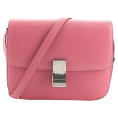 Celine Classic Box-Tasche aus hellem Leder Medium