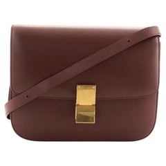Celine Classic Box-Tasche aus hellem Leder Medium