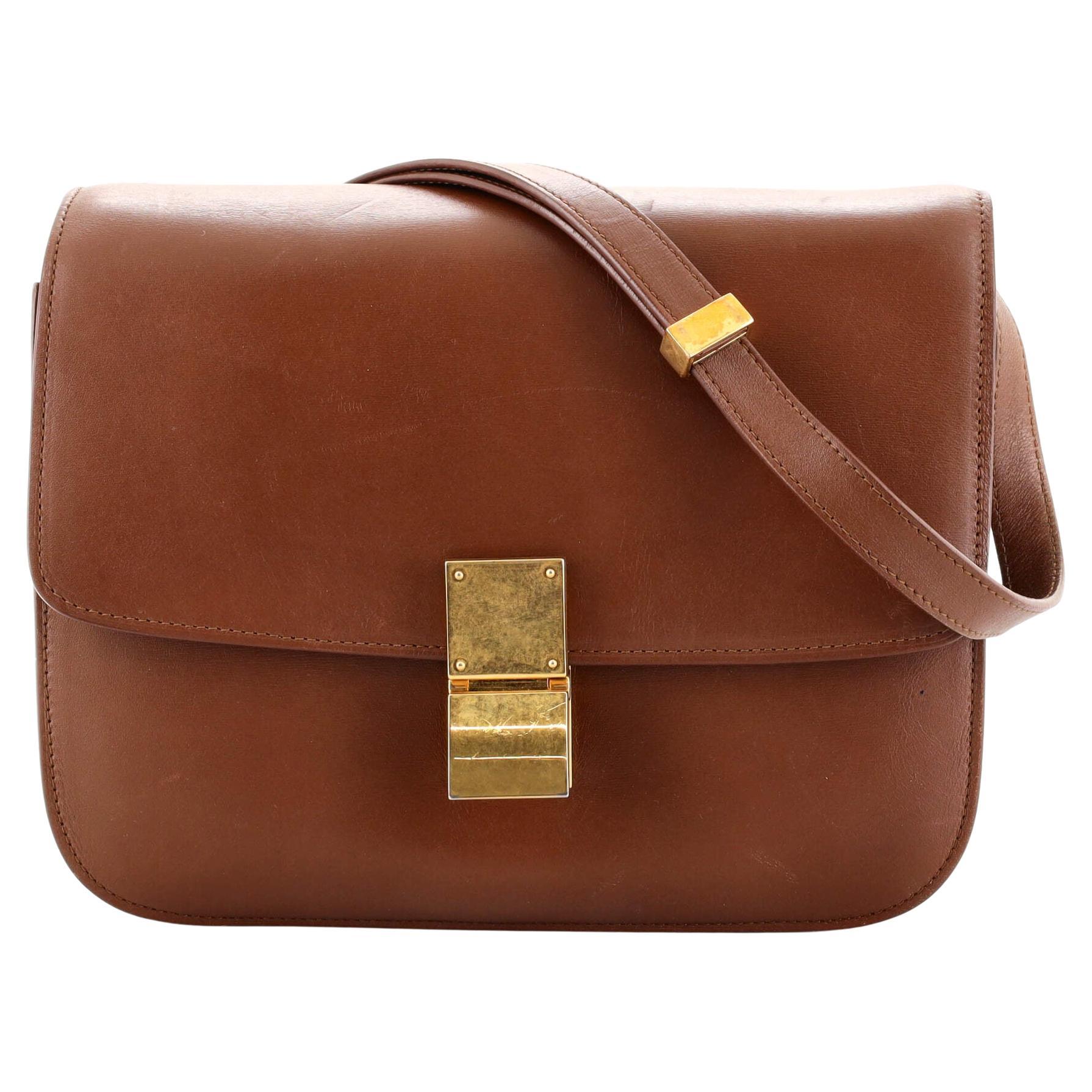 Celine Triomphe Shoulder Bag in Shiny Calfskin Lavender Grey Should Bag