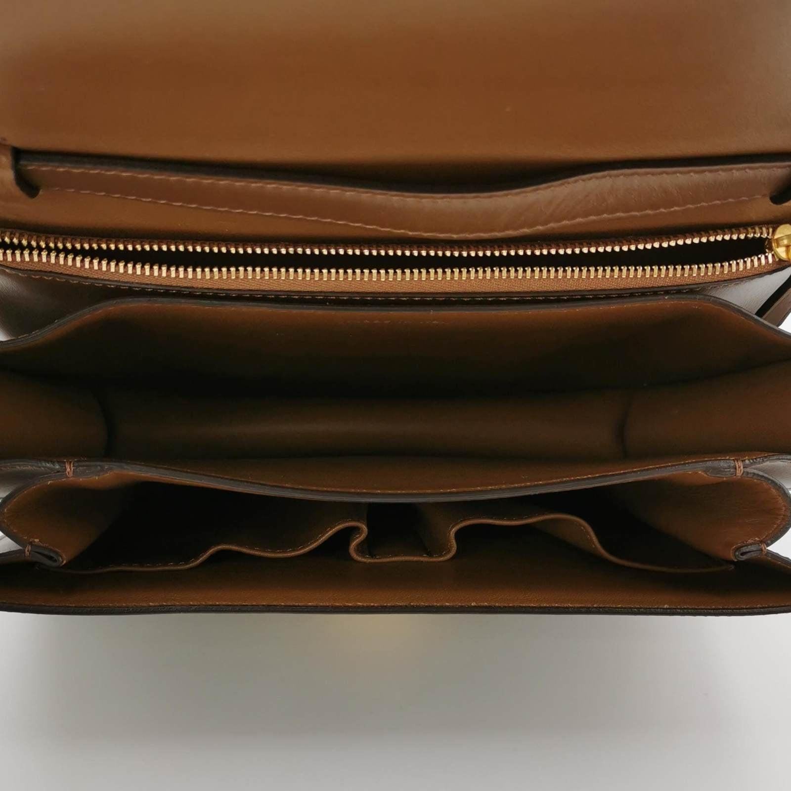 Women's CELINE Classic Box Flap Caramel Brown Leather crossbody bag