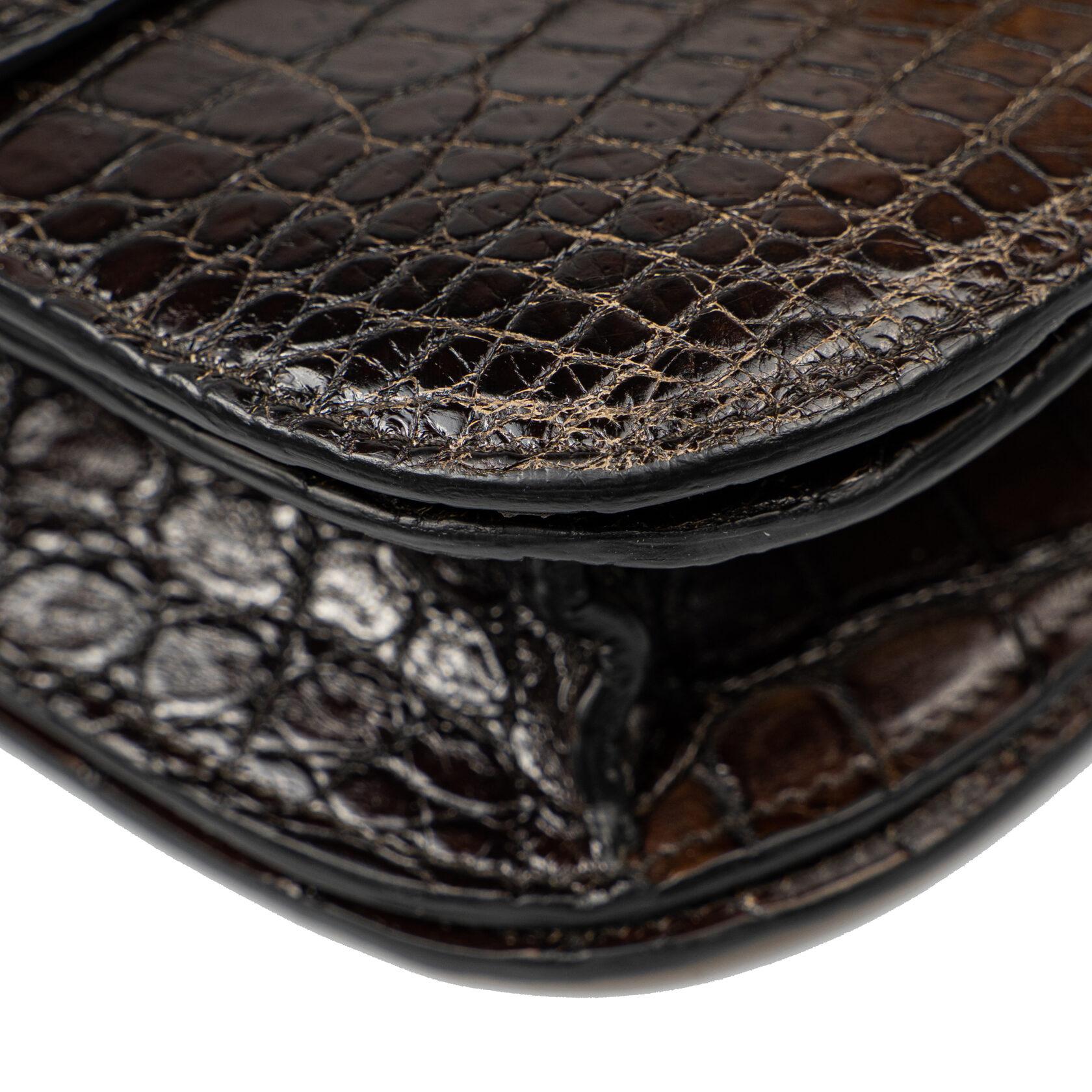 Celine Classic Box Medium in Crocodile Leather For Sale 7