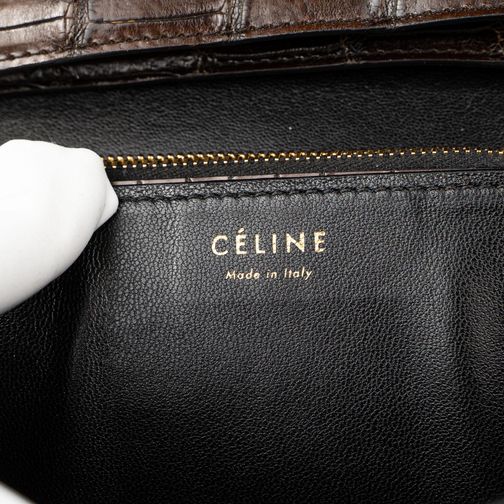 Celine Classic Box Medium in Crocodile Leather For Sale 1