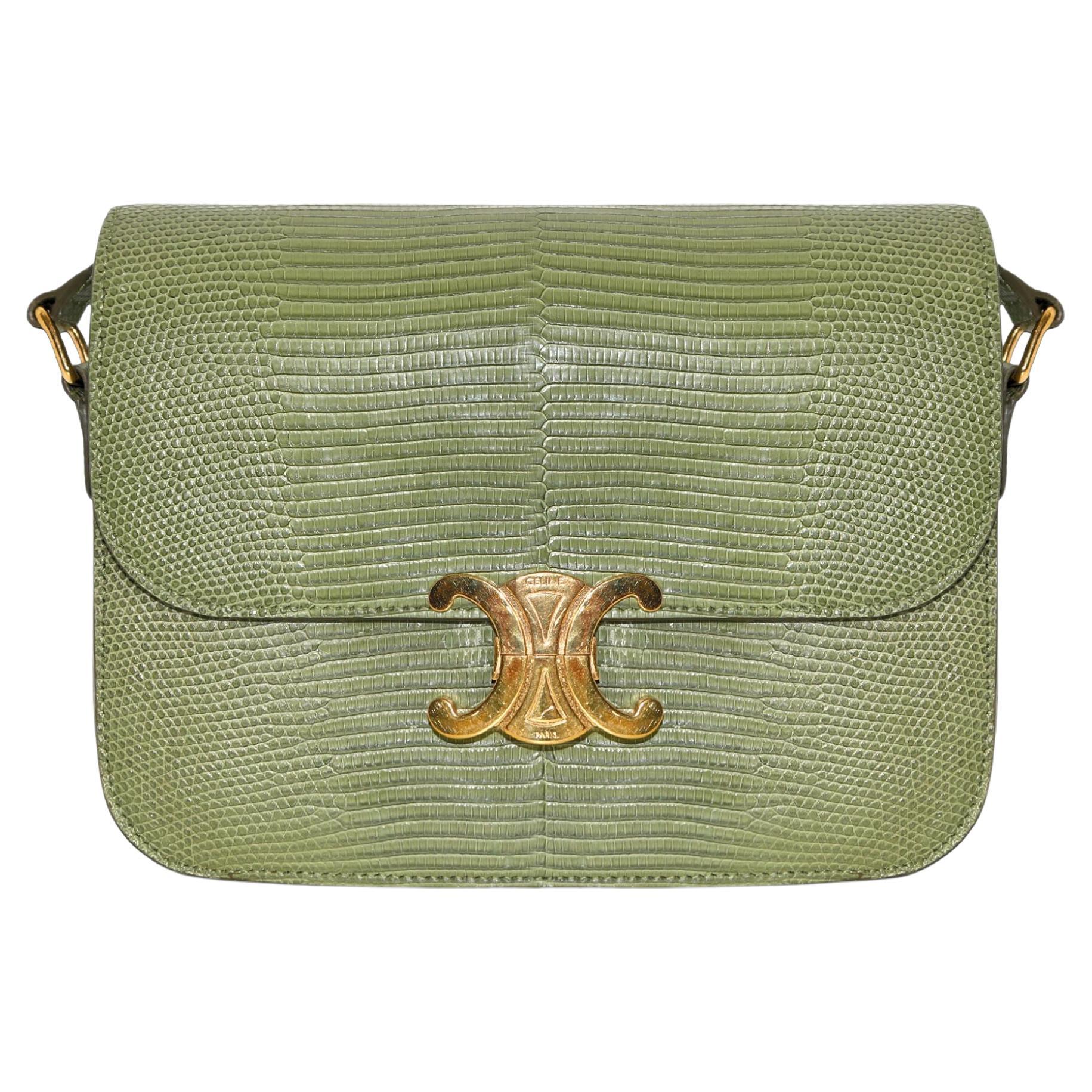 Celine Classic Light Khaki Triomphe Bag GHW