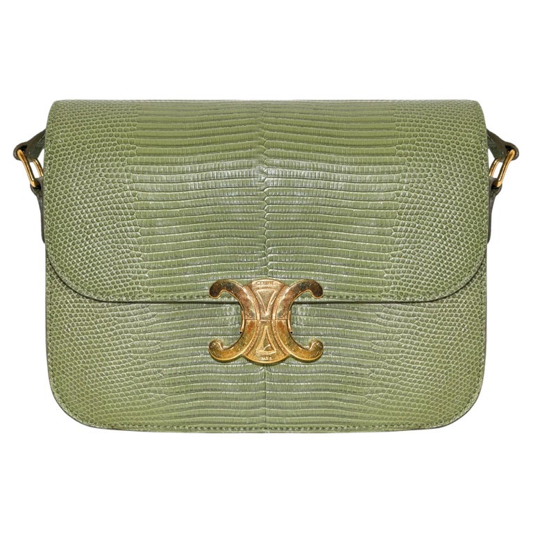 Celine Classic Light Khaki Triomphe Bag GHW For Sale at 1stDibs