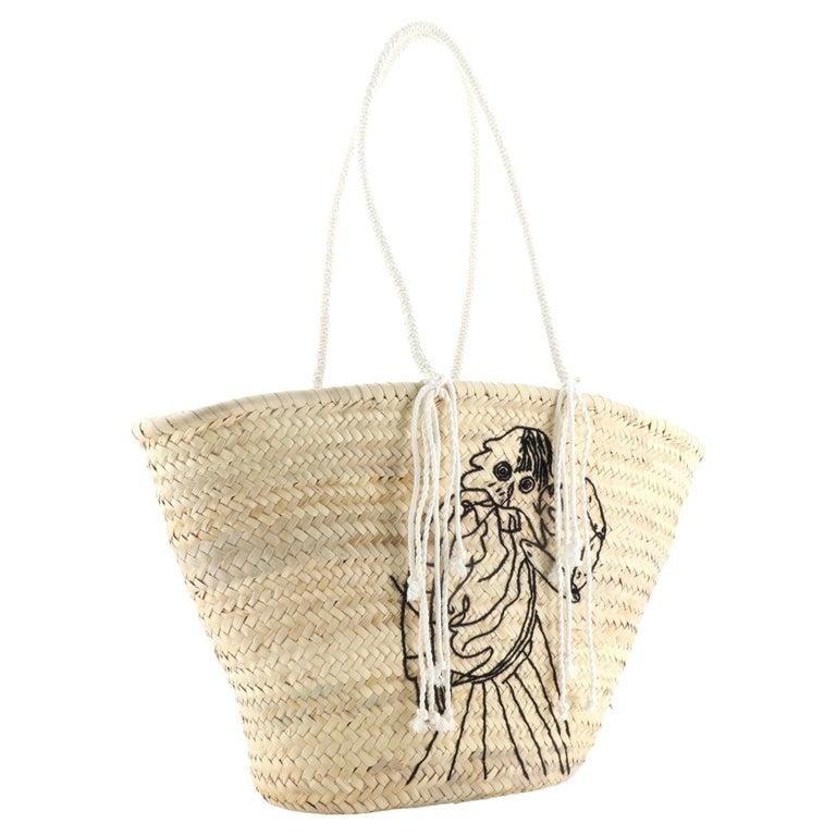 Celine Classic Panier Bucket Bag Limited Edition Embroidered Woven