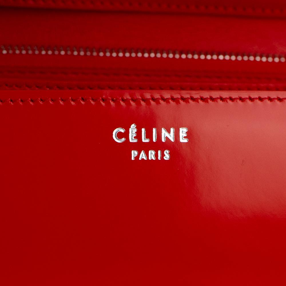 CÉLINE Classic Shoulder bag in Red Patent leather 1