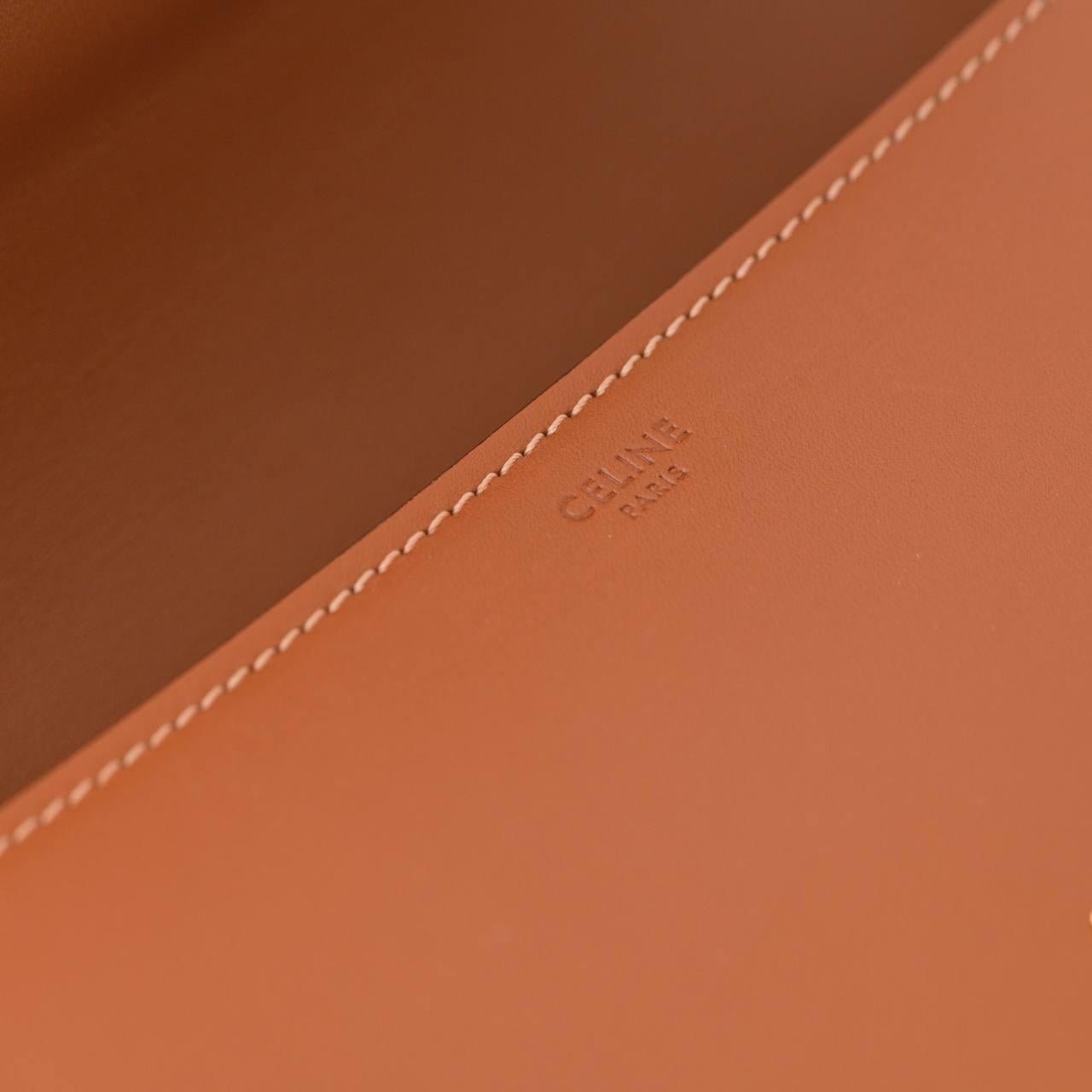 Celine Classique Triomphe Tan Leather Medium Handbag 5