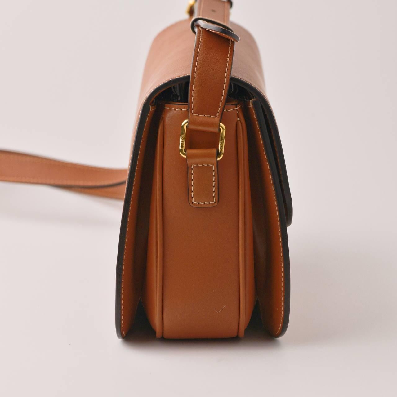 Celine Classique Triomphe Tan Leather Medium Handbag 2